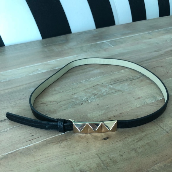 BCBGeneration Black Leather Belt w/ Studded Clasp - Picture 1 of 1